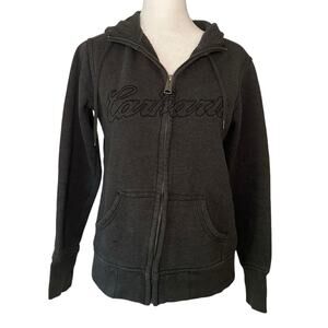 Carhartt dark charcoal gray zip-up hoodie sweatshirt size XS